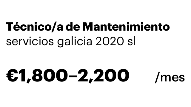 Técnico/a de Mantenimiento