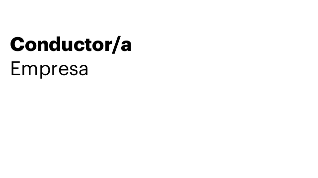 Conductor/a