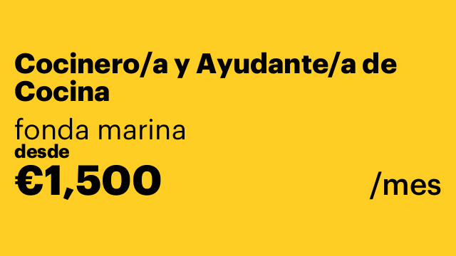 Cocinero/a y Ayudante/a de Cocina