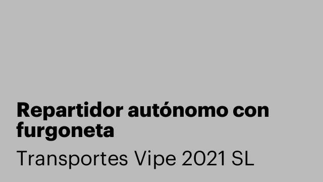 Repartidor autónomo con furgoneta