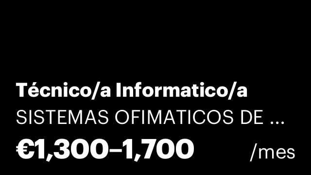 Técnico/a Informatico/a