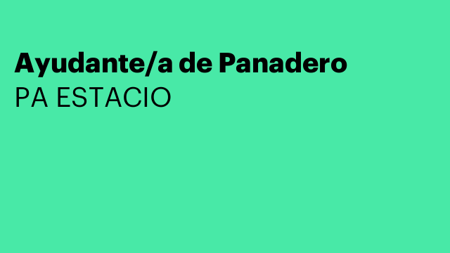 Ayudante/a de Panadero