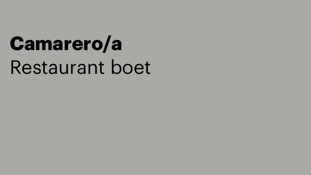 Camarero/a