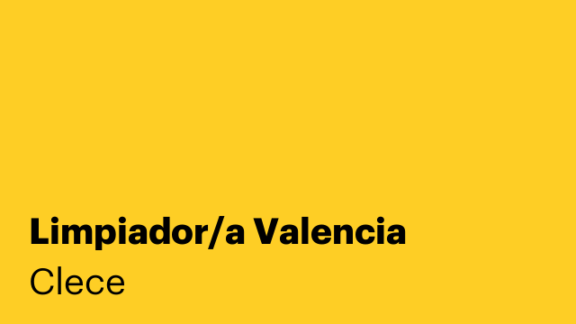 Limpiador/a Valencia