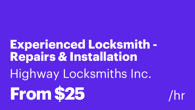 Experienced Locksmith - Repairs & Installation