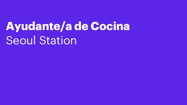 Ayudante/a de Cocina