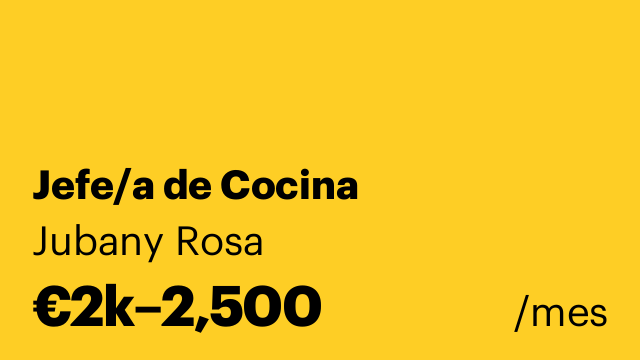 Jefe/a de Cocina