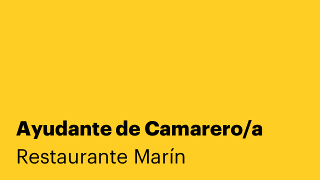 Ayudante de Camarero/a