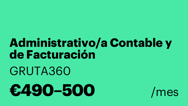 Administrativo/a Contable y de Facturación