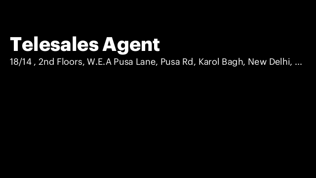 Telesales Agent