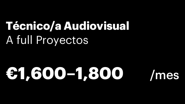 Técnico/a Audiovisual