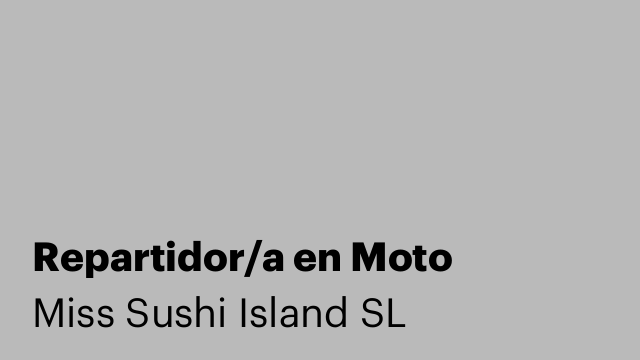 Repartidor/a en Moto