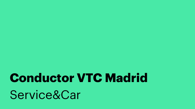 Conductor VTC Madrid