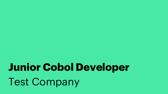 Junior Cobol Developer