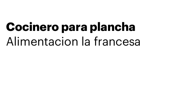 Cocinero para plancha