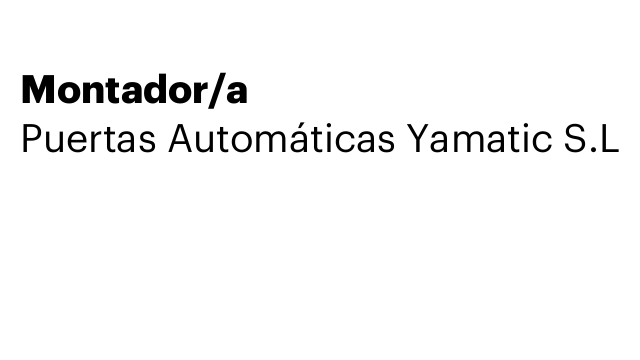 Montador/a