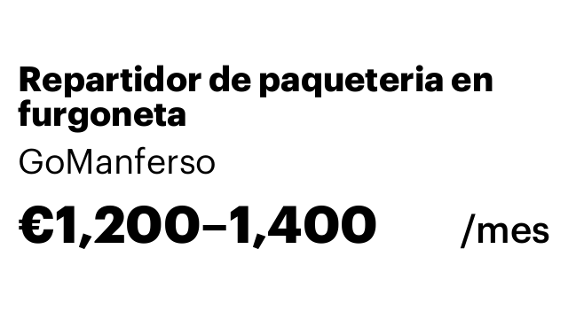 Repartidor de paqueteria en furgoneta