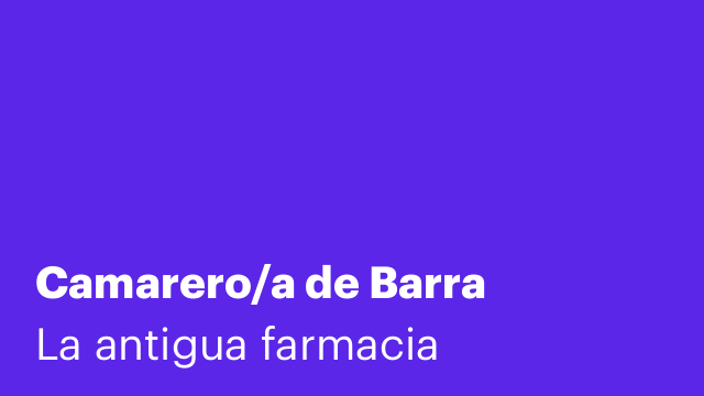 Camarero/a de Barra