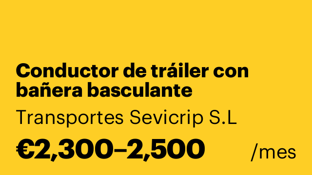 Conductor de tráiler con bañera basculante