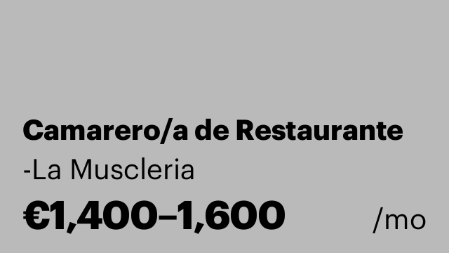 Camarero/a de Restaurante