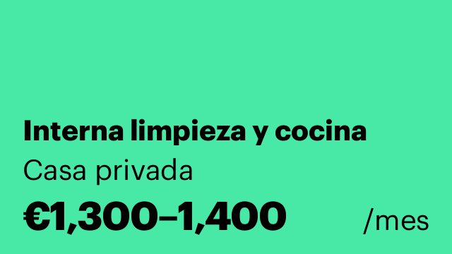 Interna limpieza y cocina