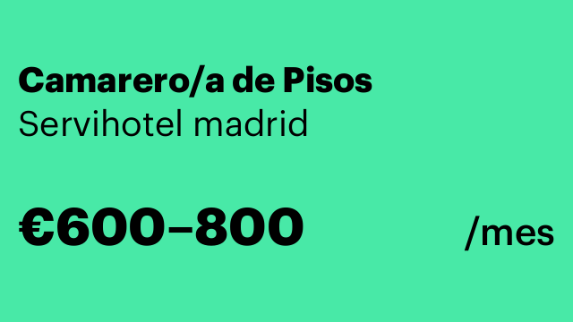 Camarero/a de Pisos