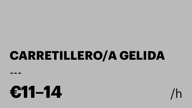 CARRETILLERO/A GELIDA