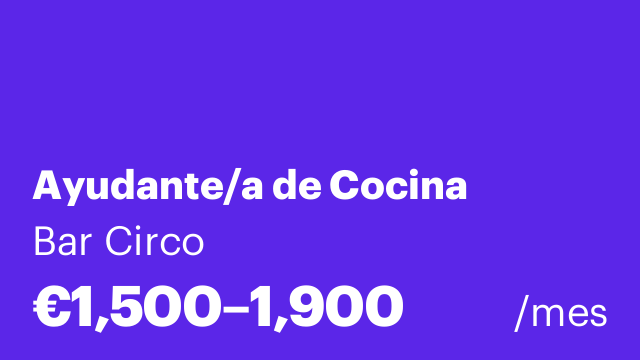 Ayudante/a de Cocina