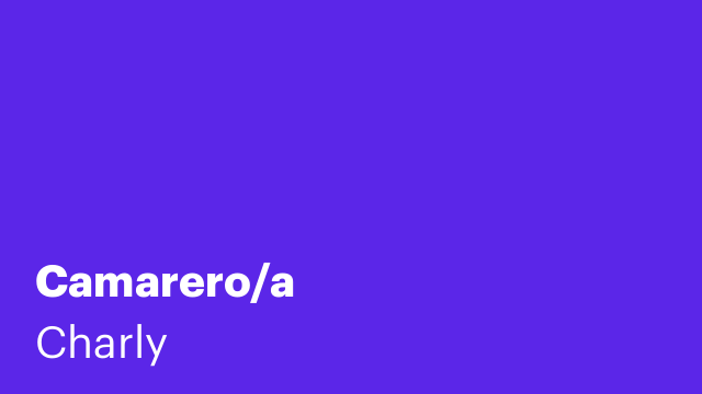Camarero/a