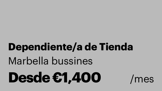 Dependiente/a de Tienda