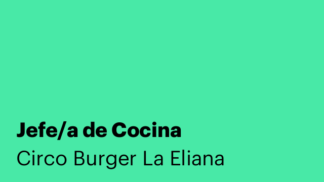 Jefe/a de Cocina