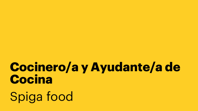 Cocinero/a y Ayudante/a de Cocina