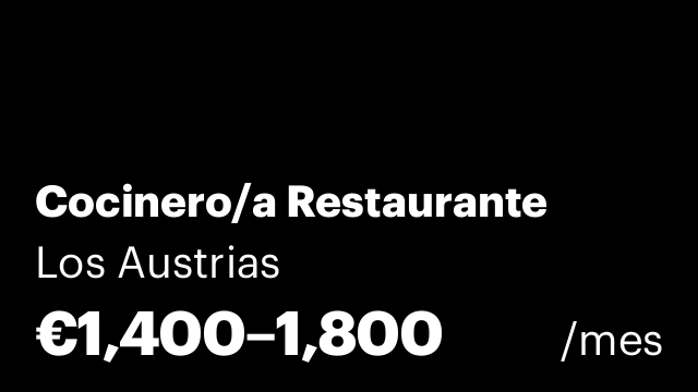 Cocinero/a Restaurante