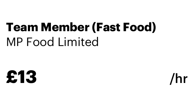 Team Member (Fast Food)