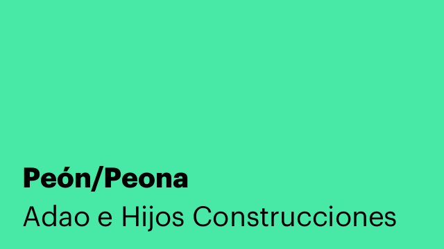 Peón/Peona
