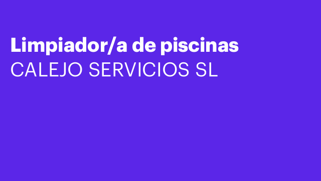 Limpiador/a de piscinas