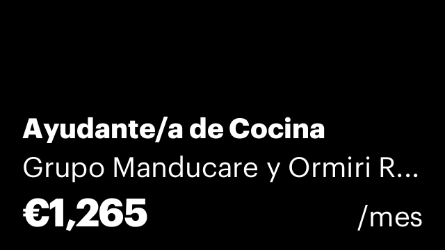 Ayudante/a de Cocina