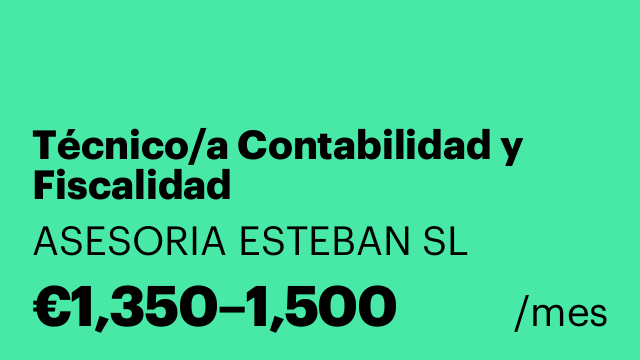 Técnico/a Contabilidad y Fiscalidad