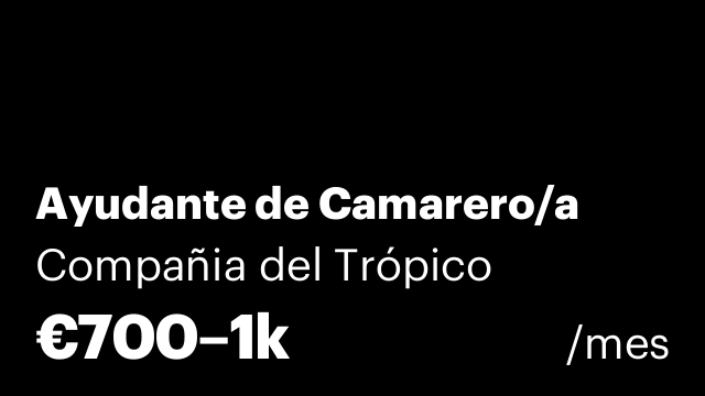 Ayudante de Camarero/a