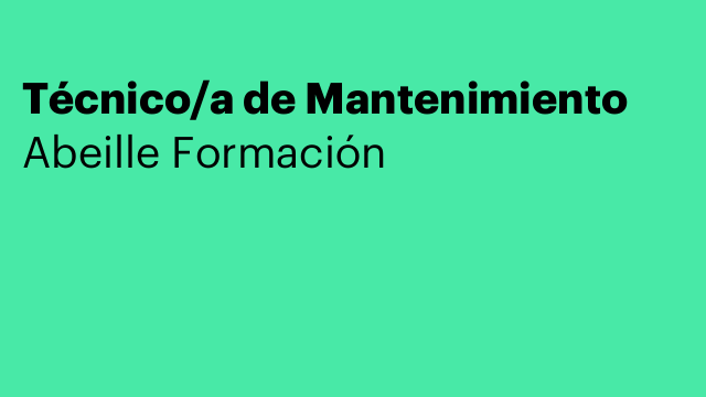 Técnico/a de Mantenimiento