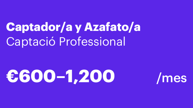 Captador/a y Azafato/a