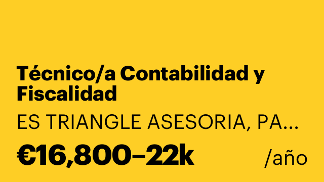 Técnico/a Contabilidad y Fiscalidad