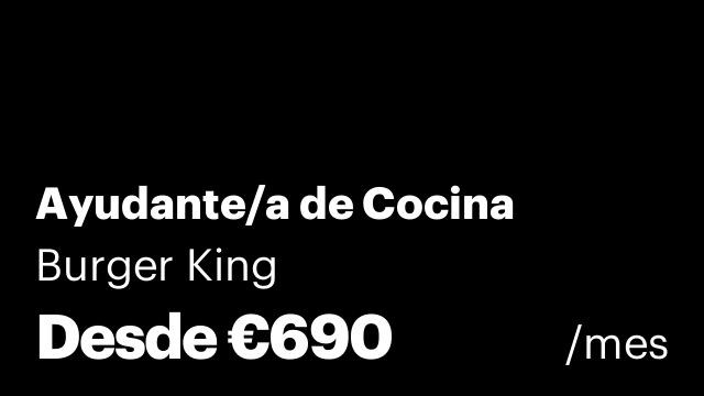 Ayudante/a de Cocina