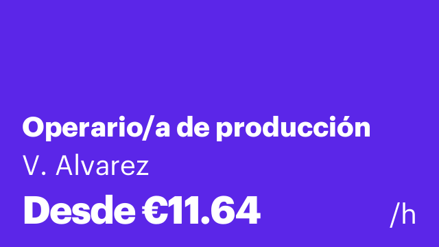 Operario/a de producción