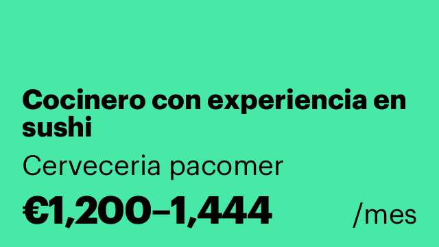Cocinero con experiencia en sushi