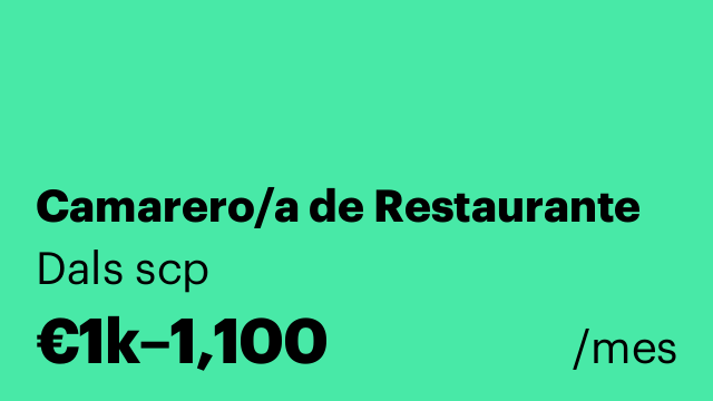 Camarero/a de Restaurante