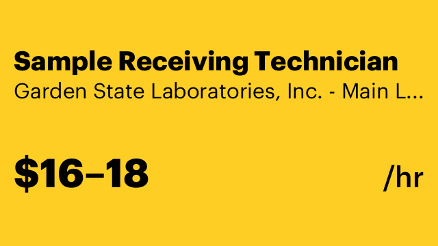 Sample Receiving Technician
