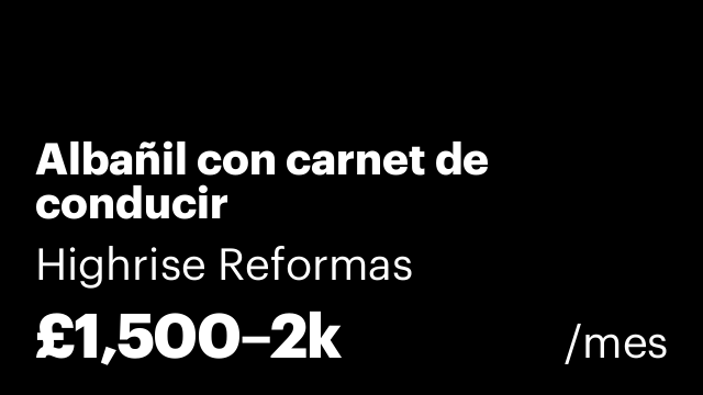 Albañil con carnet de conducir