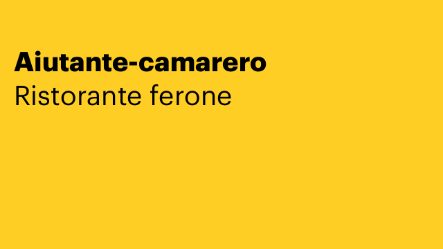 Aiutante-camarero