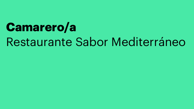 Camarero/a